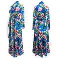 thumbnail image 1 of Plus Size 0x Women Kimono Robes Long Rayon Bathrobe Lightweight Ultra Soft Sleepwear Pink Magnolia Garden Print, 1 of 4