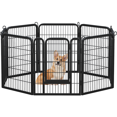 thumbnail image 1 of Yaheetech Parc pour Chien de 31,5 Po de Hauteur avec Panneau et Porte, Noir, 1 of 9