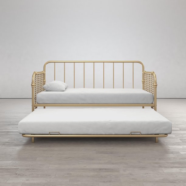 Little Seeds Monarch Hill Wren Metal Daybed with Trundle Twin, Gold