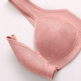 thumbnail image 4 of iHPH7 Front Closure Bras for Older Women Supportive Convenient Bralettes Padded Bras for Women Everyday Sleep Bras No Underwire Front Clasp Comfortable Bra Convenient Snap Pink 44, 4 of 8