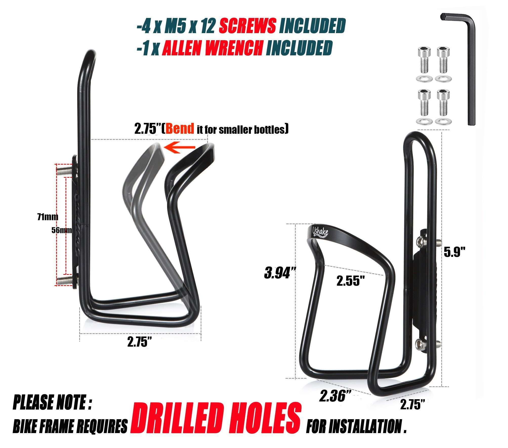 ushake water bottle cages