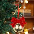 thumbnail image 2 of putnchl Christmas Bell Decorative Pendant，Christmas Indoor Wall Decoration With Needles, Linen, Bells, Handwoven Rattan Bell Ornaments For Christmas Decoration, 2 of 4