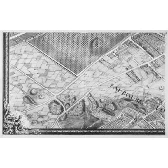 Paris 1739 Sectional map Canvas Art - Michel-Etienne Turgot (12 x 18)