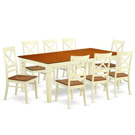 Kitchen Table Set With One Logan Dining 8 Chairs Ermilk Cherry 9 Piece