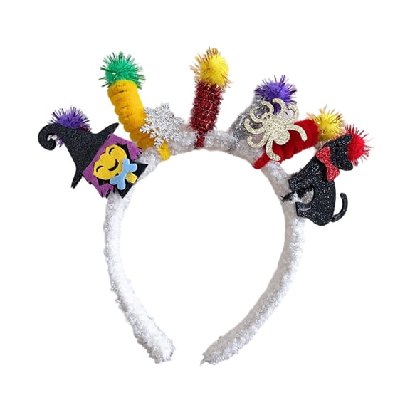Spooky Cute Halloween Headbands Accessories for Women and Men - Ghosts, Spider, and Cat Designed for Happy Halloween Party Hair Decoration