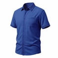 thumbnail image 5 of Guluxicc Men's Golf Shirts with Pockets Button Down Collared Short Sleeve Tops for Everyday Wear Business Casual Outfits, 5 of 9