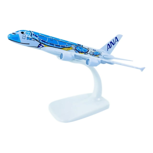 Simulation ANA Sea Turtle Painting Airbus A380 Aircraft Model 1:500 Aviation Science Exhibition Model