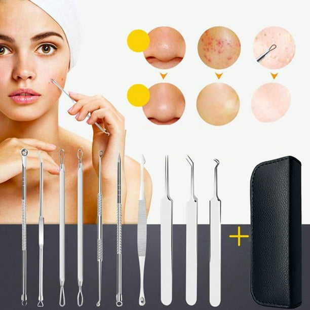 duhgbne 10 pcs blackhead remover pimple tool extractor
