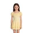 thumbnail image 5 of HOMADLES Girls Casual Dress, Little Girls Dresses Crewneck Flutter Sleeve Summer Ruffle Dresses Girls Party Dresses Pleated Dress Yellow 12-13 T, 5 of 6