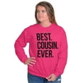 thumbnail image 3 of Best Cousin Ever Family Relatives Unisex Plus Fleece Graphic Sweatshirt Brisco Brands 3X, 3 of 5