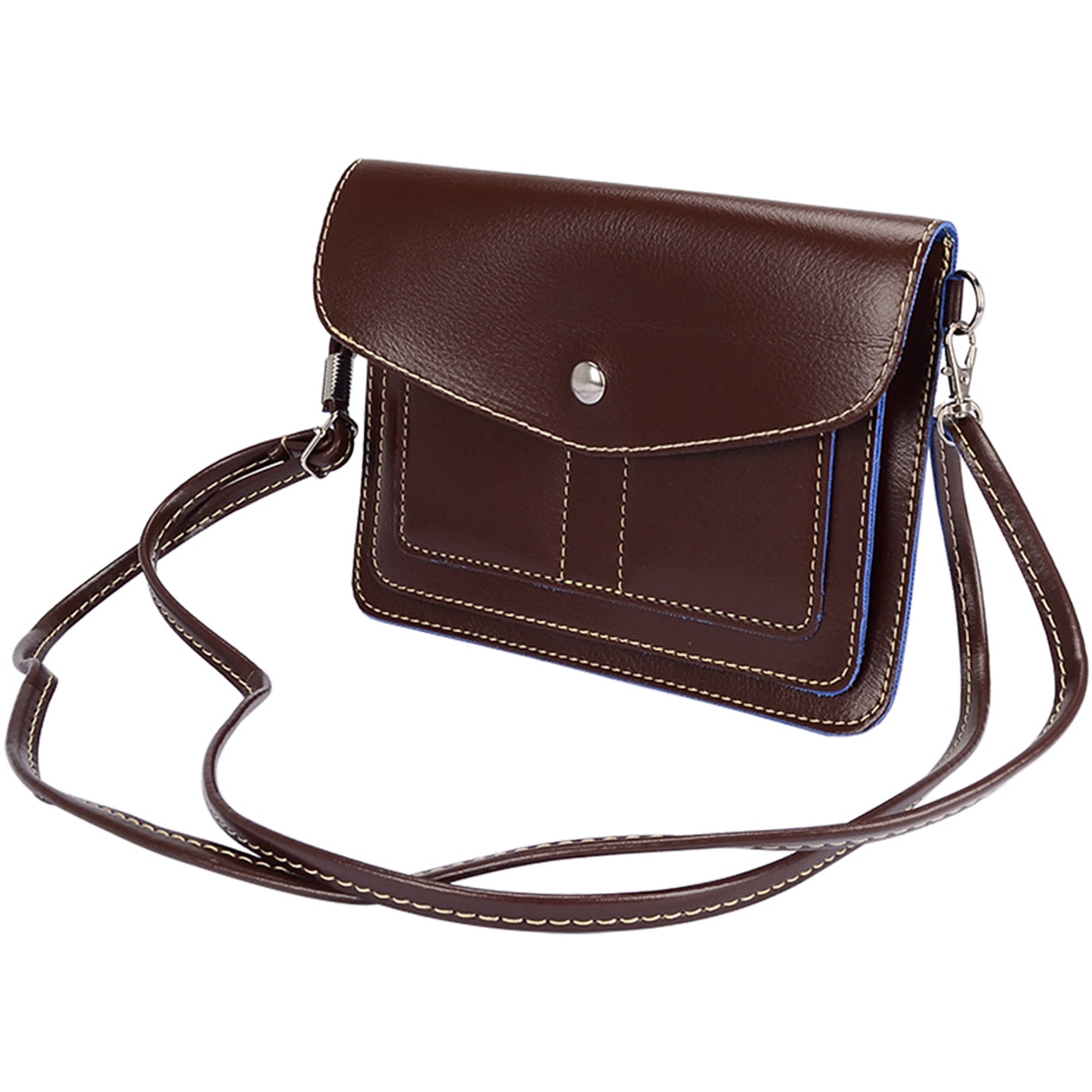 SumacLife Handy Faux Leather Protective Horizontal Wallet Carrying Case Purse bag with Shoulder Strap fits up to 6", 6.25" XL sized phones
