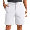 thumbnail image 2 of Men's Casual Shorts 7" Lightweight Golf Shorts for Men Stretch with Pockets Quick Dry Breathable Work Shorts White L, 2 of 4