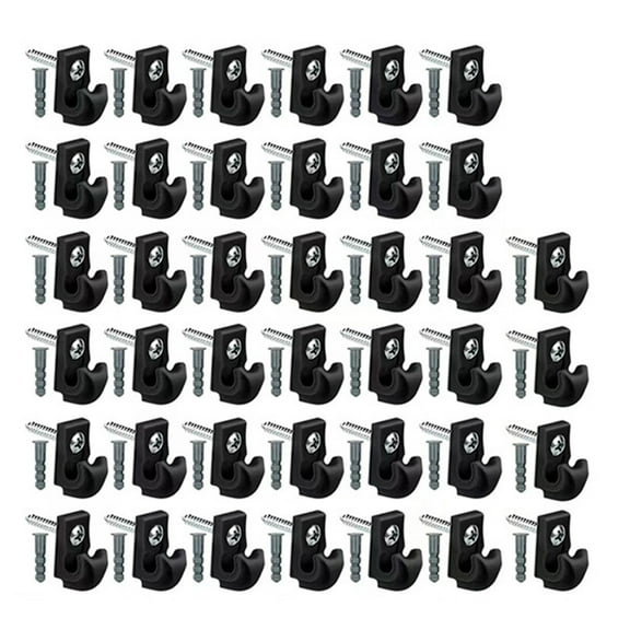 Shoreew Plastic String Light Hook Easy Install Christmas Lights Hanger Hooks Weatherproof Rust-Proof Wall Mount Hook for Outdoor Indoor Use