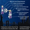 thumbnail image 2 of Gem Stone King 925 Silver and 10K Yellow Gold Dangle Earrings Amethyst Moissanite (0.38 Cttw), 2 of 6
