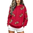 thumbnail image 3 of CAIXIA Game Day Sweatshirt for Women Football Funny Graphic Print Hoodies Casual Fall Season Pullover Tops with Pockets, 3 of 7