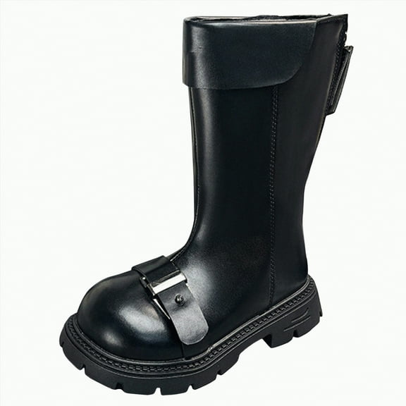 UngA Girls Knee High Boots Zipper Winter Boots Tall Little Girl Boots (Toddler/Little Kid/Big Kid),Size 12.5