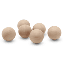 2-3/4 inch Wooden Round Ball, Bag of 5 Unfinished Natural Round Hardwood Balls, Smooth Birch Balls, for Crafts and DIY Projects (2-3/4 inch Diameter) by Woodpeckers