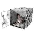 thumbnail image 5 of Grey Dog Crate Cover, Illustration of Old Fashion Various Size Spiral Vintage Flowers Urban Design, Easy to Use Pet Kennel Cover Small Dogs Puppies Kittens, 7 Sizes, White Black, by Ambesonne, 5 of 6