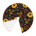 thumbnail image 3 of Salouo Sunflowers Leaves Christmas Tree Skirt 48" Farmhouse Christmas Decorations Snowman Xmas Tree Skirt Tree Mat for Holiday Party Decor, 3 of 8