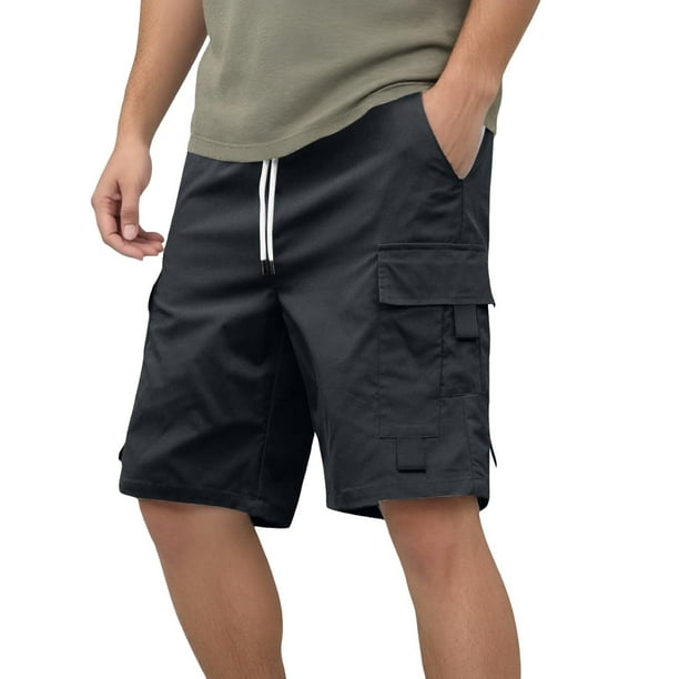 WILLBEST Pantalones Cortos Cargo para Hombre, Pantalones Cortos de Trabajo con Cordón de Moda Urbana para Hombre, Pantalones Cortos de Calle para Hombre, Pantalones Geniales y de Moda.