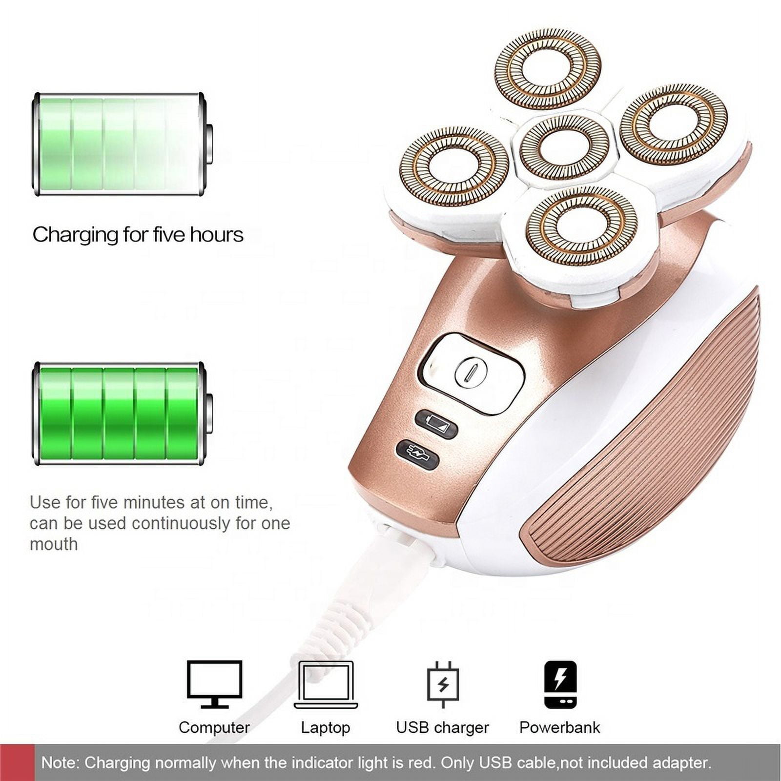 Women's Waterproof, Painless Electric Shaver, Trimmer & Epilator for Face, Body, Arm & Underarms with Bikini Trimmer Razor