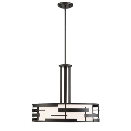 

Nuvo Lighting 60/6435 Lansing 3 Light 21 Wide Drum Chandelier - Black