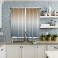 thumbnail image 3 of Brown and Grey Ombre Window Curtains 63 Inch Length, Gray Gradient Rod Pocket Window Treatment Kitchen Drapes for Bedroom, Cafe, Living Room, 2 Panels, 42 W x 63 L, 3 of 5
