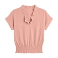thumbnail image 5 of Women's V-Neck Short-Sleeve Waist-Cinching Casual Loose Summer Top, 5 of 8