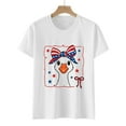 thumbnail image 5 of KALE 4th of July Short Sleeve Shirts for Women American Flag Patriotic 2D Independence Day Print Casual Sports T Shirt Y2K Clothes White XXL, 5 of 7