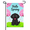 Garden Flag-2, variant on Black Labrador Welcome Garden Flag 12×18in Double Sided Spring Floral Umbrella Dog Protected Outdoor Decor for Lawn Patio Yard Home Outside