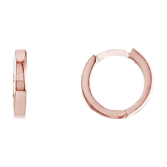 14k Rose Gold 10mm Square Wire Earrings Stud Earring for Women
