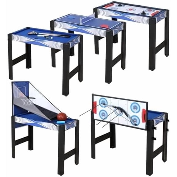 5 in 1 Multi Game Table, Combo Game Table with Hockey, Billiards, Ping Pong, Archery, Basketball for Home Playroom Office$$Sport & Recreation Other