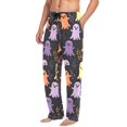 thumbnail image 2 of FORMRS Mens Pajama Pants with Pockets Sleepwear Lounge Bottoms Sizes S-2XL, Yellow Halloween Ghosts, 2 of 7