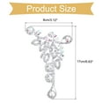 thumbnail image 2 of Crystal Rhinestone Applique, Sew on Applique Dress Decoration for Women Prom Wedding Party AB, Silver, 1 Set, 2 of 5