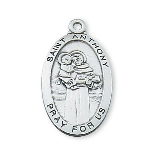 McVan L550AN 1.19 x 0.65 x 0.7 in. Sterling Silver St. Anthony Pendant