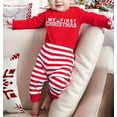 thumbnail image 4 of WIBACKER Baby Boy My 1st Christmas Outfits Newborn Infant Long Sleeve Romper + Deer Striped Pants 2Pcs Set 3-6M, 4 of 11