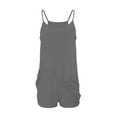 thumbnail image 6 of Wycnly Womens Jumpsuits Casual Summer Pocket Loose Baggy Spaghetti Strap Jumpsuits Overalls Trendy Solid Round Neck Sleeveless Short Rompers for Women, 6 of 7