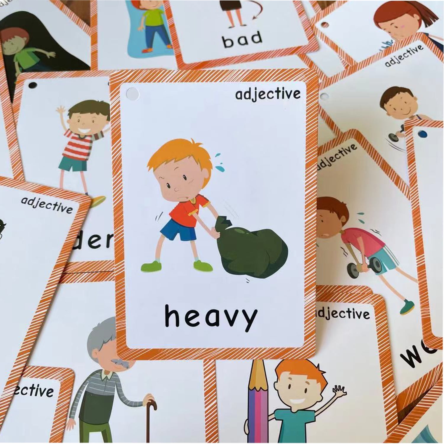 Adjective Flash Cards Learning Toys Flashcards for Children PreK