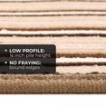 thumbnail image 3 of Skid-resistant Carpet Indoor Area Rug Floor Mat - Mocha Brown Stripe - 2' X 3' - Many Other Sizes to Choose From, 3 of 6