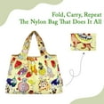 thumbnail image 4 of Wrapables Large Foldable Tote Nylon Reusable Grocery Bags, Dessert Dogs, 4 of 9