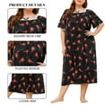 thumbnail image 4 of Loritta Plus Size Nightgowns for Women House Dress Short Sleeve Loungewear Floral Print V-Neck Moomoo Nightgowns Sleepwear XL-5XL, 4 of 6