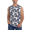 thumbnail image 1 of Fotbe Cartoon Raccoon Men's Camiseta sin Mangas Estampada para Hombres, Playera Casual para Gimnasio, Entrenamiento, Playa-Small, 1 of 7