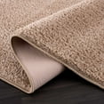 thumbnail image 6 of Hauteloom Judy Machine Washable Solid Shag Rug - Plain Living Room Bedroom Shaggy Area Rug - Fluffy Plush High Pile Carpet - Blush, Brown - 6'7" x 9', 6 of 12