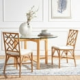 thumbnail image 2 of SAFAVIEH Bhumi Accent Chairs with Cushion, Brown/White, Set of 2 (18.5 in. W x 20.9 in. D x 35.8 in. H), 2 of 12