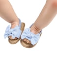 thumbnail image 3 of Baby Girl Bow Knot Sandals Cute Soft Sole Flat Princess Shoes Newborn Infant Non-Slip First Walkers, 3 of 7