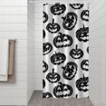 thumbnail image 2 of Halloween Black Pumpkin Silhouettes Shower Curtain 36"x72" ,Bathroom Decorative Shower Curtains Set with 12 Hooks,Modern Waterproof Washable Shower Curtain, 2 of 6