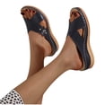 thumbnail image 4 of AXXD Black Sandals for Women Clearance Under $10 Flat Shoes Ladies Beach Sandals Summer Non-Slip Causal, 4 of 4