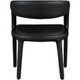 thumbnail image 2 of Maklaine Modern / Contemporary Black Vegan Faux Leather Dining Chair, 2 of 8