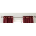 thumbnail image 3 of Lined-Dark Maroon Ring Top Matka Raw Silk Curtain / Drape  - 80W x 120L - Piece, 3 of 4