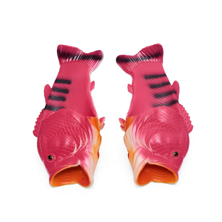Coddies Fish Flip Flops | The Original Fish Slippers | Gag Gift, Christmas  Sandals, Bass Slides, Pool, Stocking Stuffer (Green| 10-11.5 Men | EU